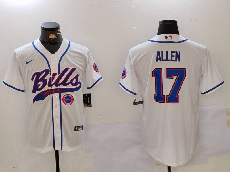 Men Buffalo Bills 17 Allen White Joint Name 2024 Nike Limited NFL Jersey style 9102